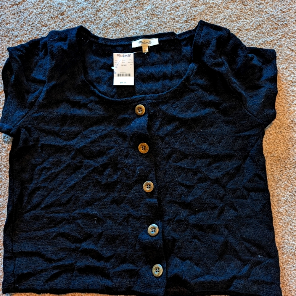 Made well button up crop shirt